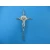 Krzyż metalowy kolor srebrny 16,5 cm